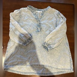 Light blue denim blouse, size small. Purchased from a boutique.